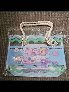 Cinnamoroll Clear Tote Bag with Rope Handles - Pastel Blue